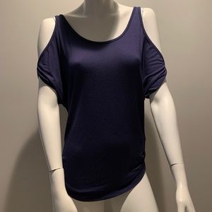 True Blue Cold Shoulder Top